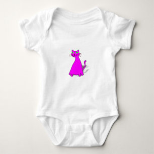 Body Para Bebé Gato de grasa rosa