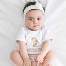 Body Para Bebé Gato de Navidad personalizado para bebé