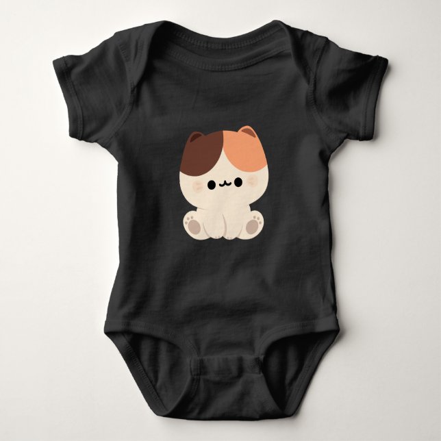 Body Para Bebé Gato de Tortie (Anverso)