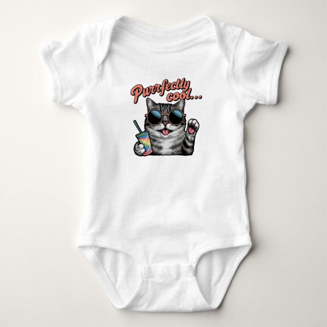 Body Para Bebé Gato de verano Guay (Anverso)