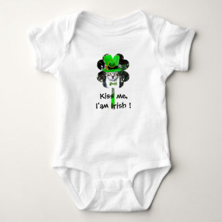 BODY PARA BEBÉ GATO DEL DÍA DE SAN PATRICK CON COLOR VERDE