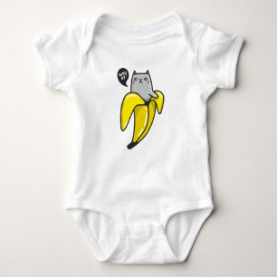 Body Para Bebé Gato en banana