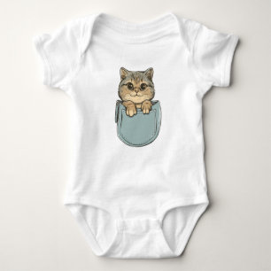 Body Para Bebé Gato en bolsillo