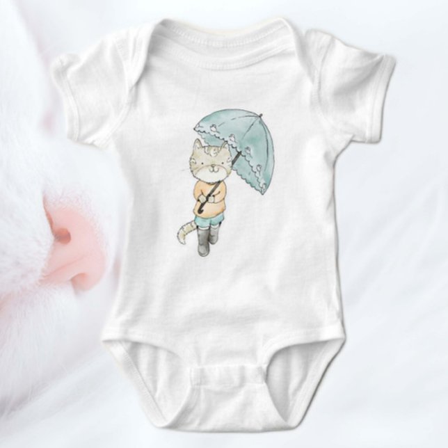 Body Para Bebé Gato en la lluvia (Subido por el creador)