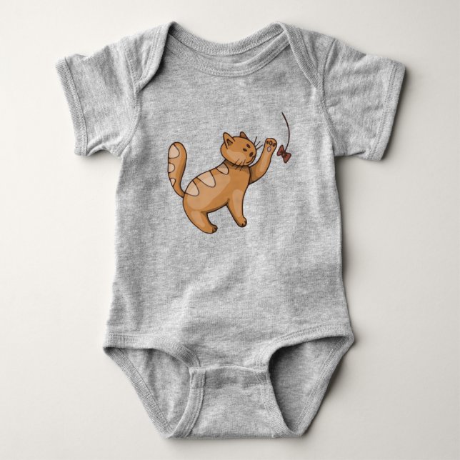 Body Para Bebé Gato Gatito Juguetón Lindo (Anverso)