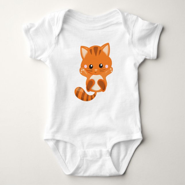 Body Para Bebé Gato, Gato Naranja, Gato Pequeño, Gatito, Gatito,  (Anverso)