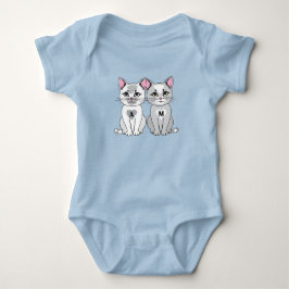 Body Para Bebé Gato gemelo