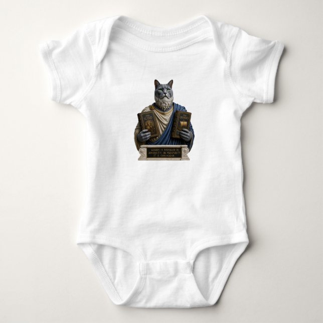Body Para Bebé Gato homer azul ruso (Anverso)