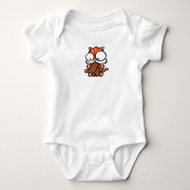 Body Para Bebé Gato jugando (Anverso)
