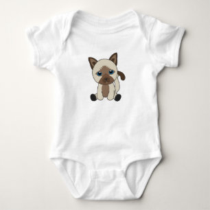 Body Para Bebé Gato Kitty Fur Nose Cute Animales Niños Siam
