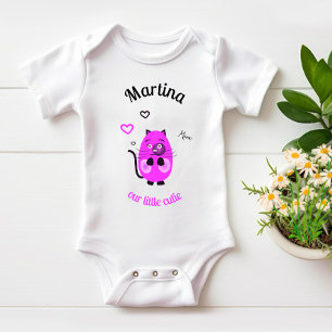 Body Para Bebé Gato lila lindo