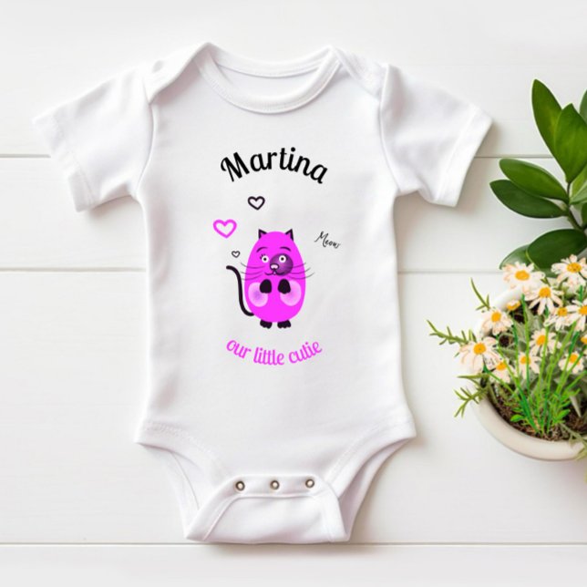 Body Para Bebé Gato lila lindo (Subido por el creador)