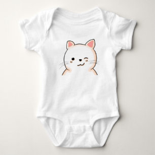 Body Para Bebé Gato lindo bigotes Guiño Gato blanco Dueño de masc