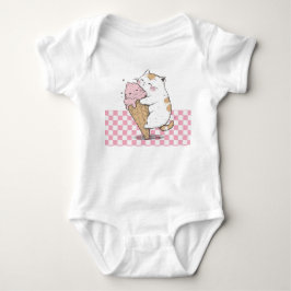 Body Para Bebé Gato lindo con crema de hielo