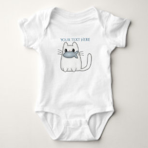 Body Para Bebé Gato lindo con pescado de premio