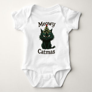 Body Para Bebé Gato Meowy Catmas Malhumorado