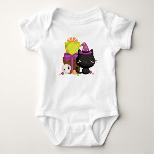 Body Para Bebé Gato Negro Adorable
