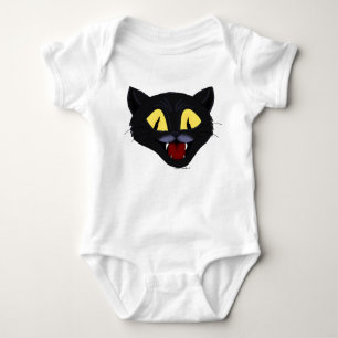 Body Para Bebé Gato negro de Halloween 