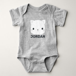 Body Para Bebé Gato Pequeño Adorable con Nombre Personalizado
