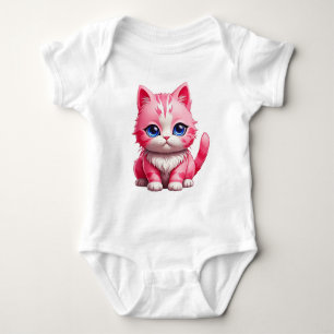 Body Para Bebé Gato rosa