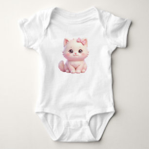 Body Para Bebé Gato rosa Kawaii adorable