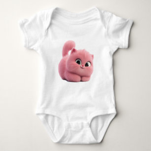Body Para Bebé Gato Rosa Regordete – Lindo Gato de Dibujos Animad