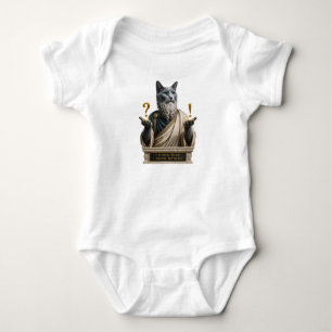 Body Para Bebé Gato Socrates Azul Ruso