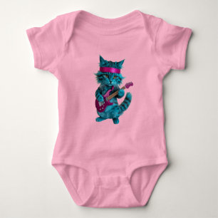 Body Para Bebé Gato turquesa lindo 