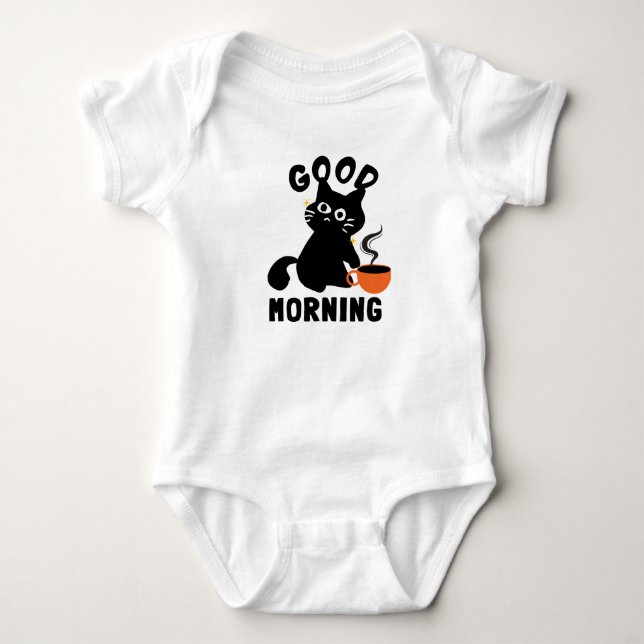Body Para Bebé Gato y café silvestres (Anverso)