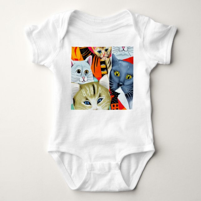 Body Para Bebé Gatos brillantes y Hermosos (Anverso)