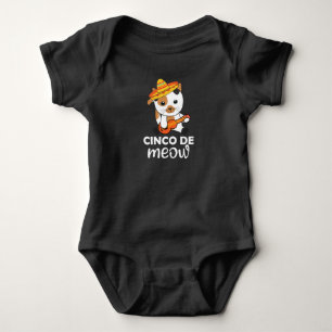 Body Para Bebé Gatos de Sombrero Mexicanos Cat Cinco De Meow