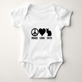Body Para Bebé Gatos del amor de la paz