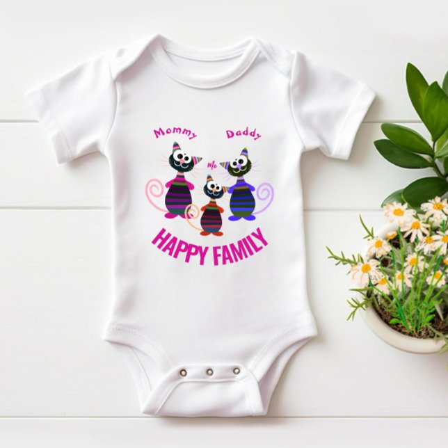 Body Para Bebé Gatos divertidos y coloridos (Subido por el creador)