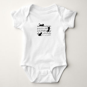 Body Para Bebé Gatos Musicales Caprichosos en Partitura para Bebé