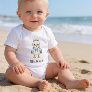 Body Para Bebé Gaviota de bebé linda personalizada