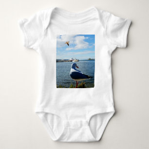 Body Para Bebé Gaviota mirando barcos, Bodysuit de bebé