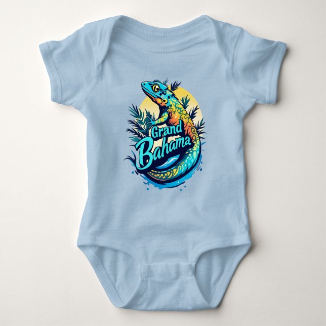 Body Para Bebé Gecko Caribe de Gran Bahama (Anverso)