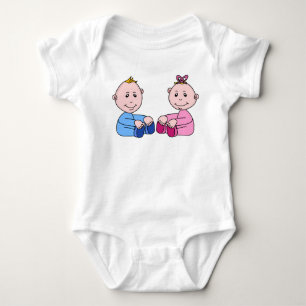 BODY PARA BEBÉ GEMAS DE BEBÉ ROSA Y AZUL