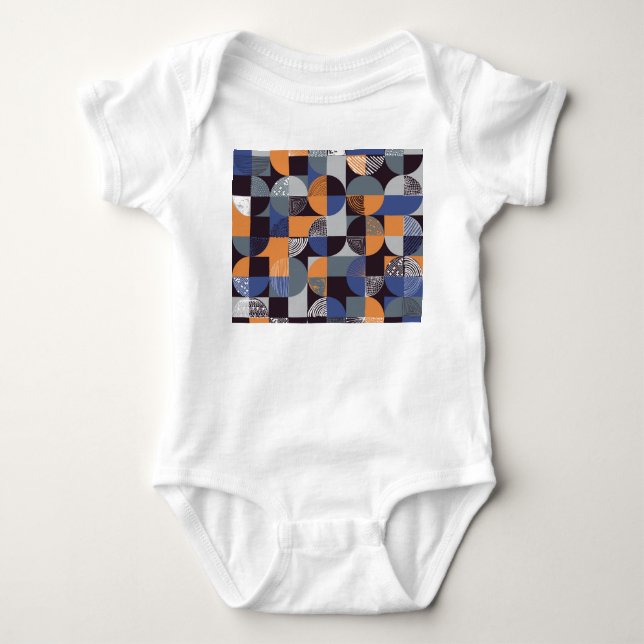 Body Para Bebé Geometric Handdrew: Doodles Creativos Sin Marea. (Anverso)