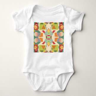Body Para Bebé Geométrico artístico: patrón colorido sin foco