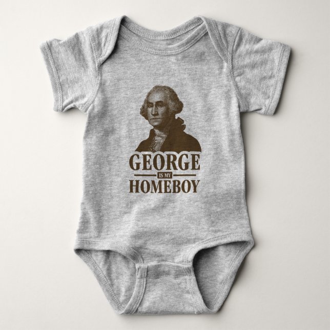 Body Para Bebé George Washington es mi Homeboy (Anverso)