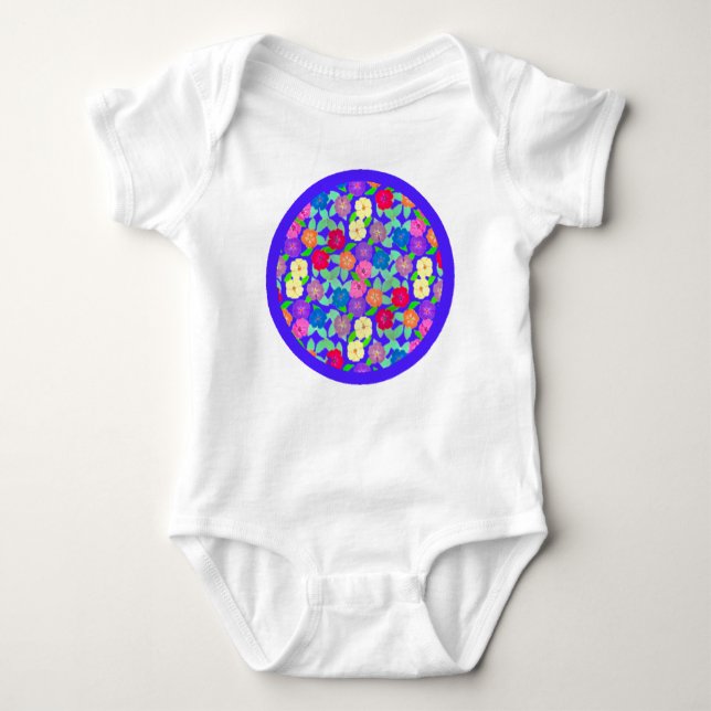 Body Para Bebé Geranium Flowers Baby Bodysuit (Anverso)