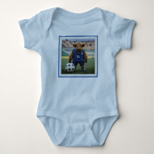 Body Para Bebé "Getter de gol: Vaca de Highland vestida para el f