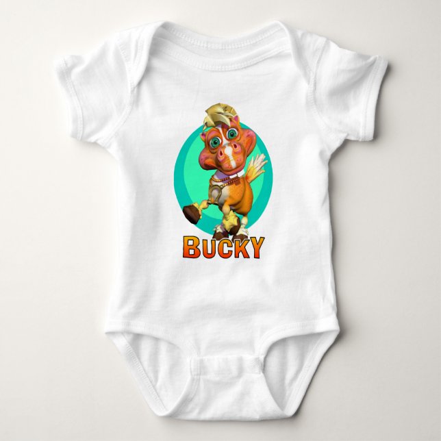 Body Para Bebé GiggleBellies Bucky el caballo (Anverso)
