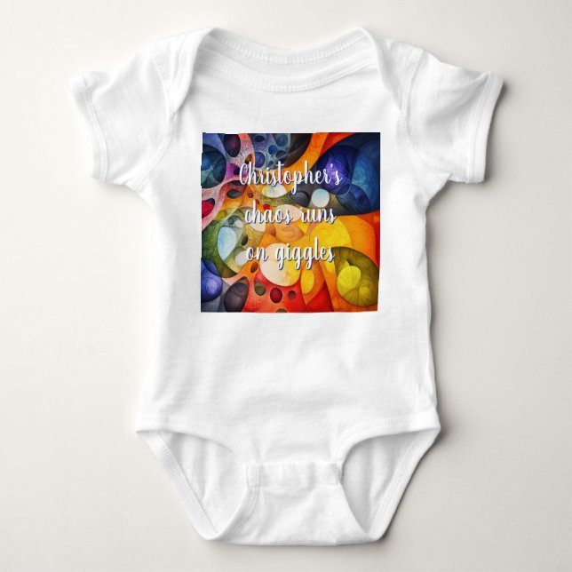 Body Para Bebé Giggles Cheful Chaos Fractal Art Baby Bodysuit (Anverso)