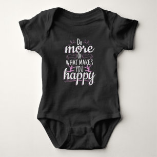 Body Para Bebé Gimnasia Femenil - Frase Motivacional Feliz