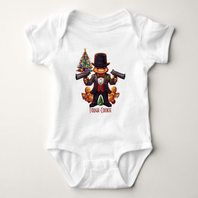Body Para Bebé Gingerbread Gangster (Anverso)