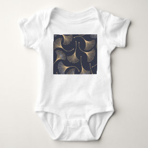 Body Para Bebé Ginkgo deja un patrón floral sin mar