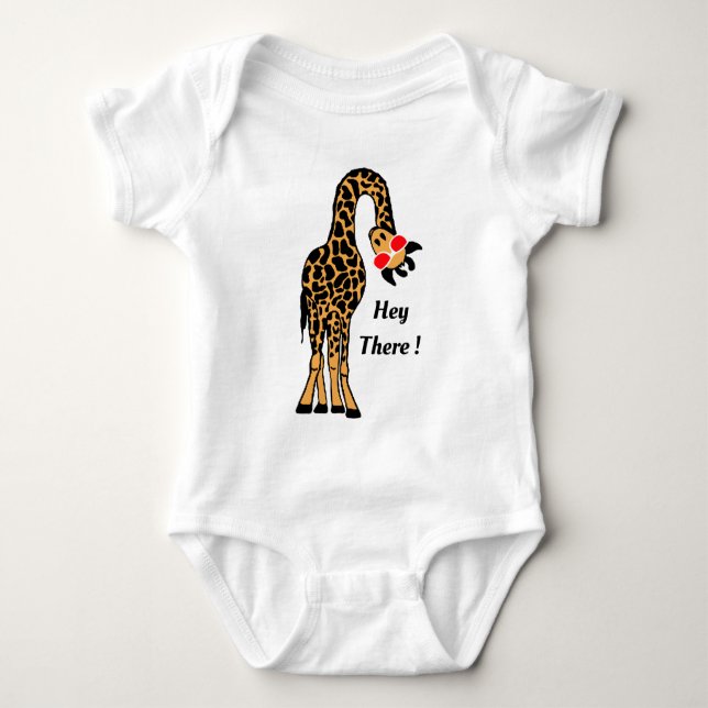 Body Para Bebé Giraffe Baby Bodysuit - Hipster Animal Romper Rega (Anverso)