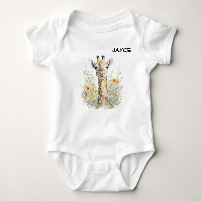 Body Para Bebé Giraffe Baby Personalizable (Anverso)